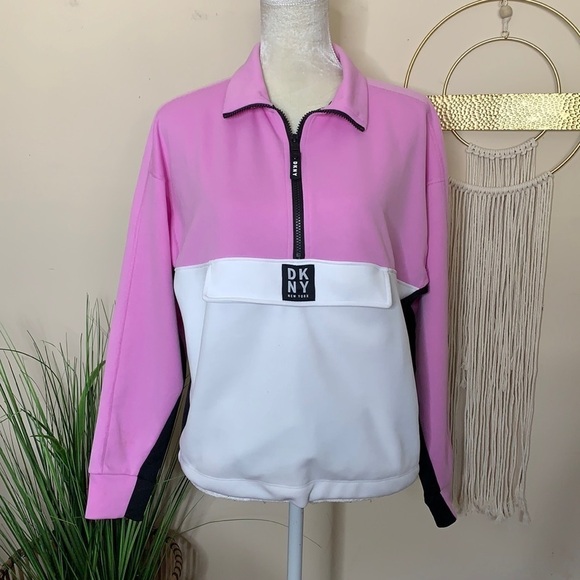 dkny sport• 1/2 zip pullover front envelope pocket - Picture 1 of 11